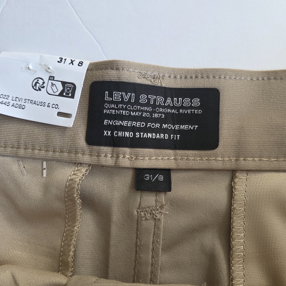Levi's Men's Tan Cooling Tech Shorts With Upf 50+ Protection. - Picture 8 of 13